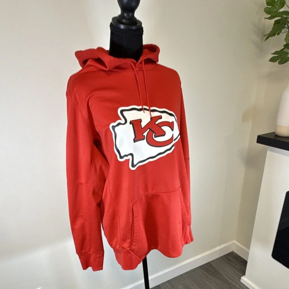 Nike Kansas City Chiefs Dri-FIT Pullover Hoodie Sweatshirt Red/White Size M